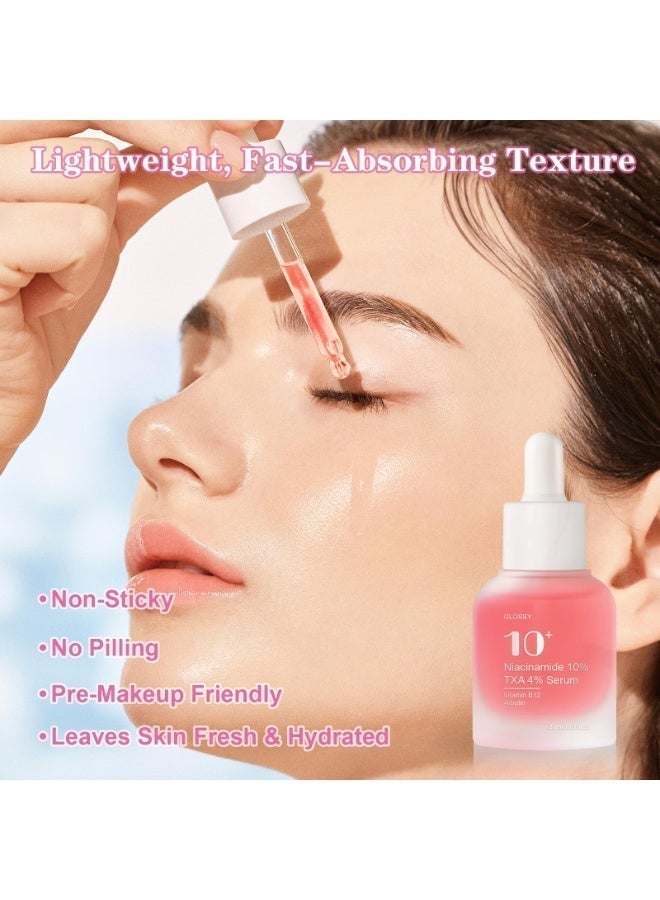 Glossy TXA 4% + Niacinamide 10% Face Serum | Anti-Wrinkle & Dark Spot Corrector | For Sensitive Skin | Hydrating Glow Facial Serum with Tranexamic Acid | Korean Skincare | 30mL - Image 5